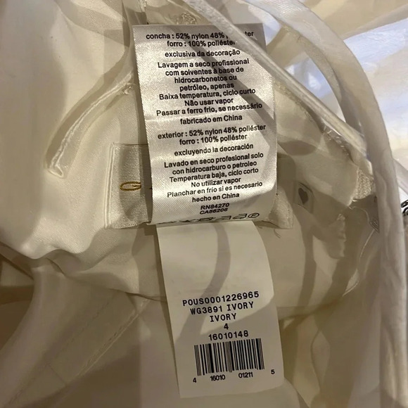 Galina Ivory Floral Print patterned  Wedding Gown Bridal Sleeveless Sz 4 - Picture 5 of 17